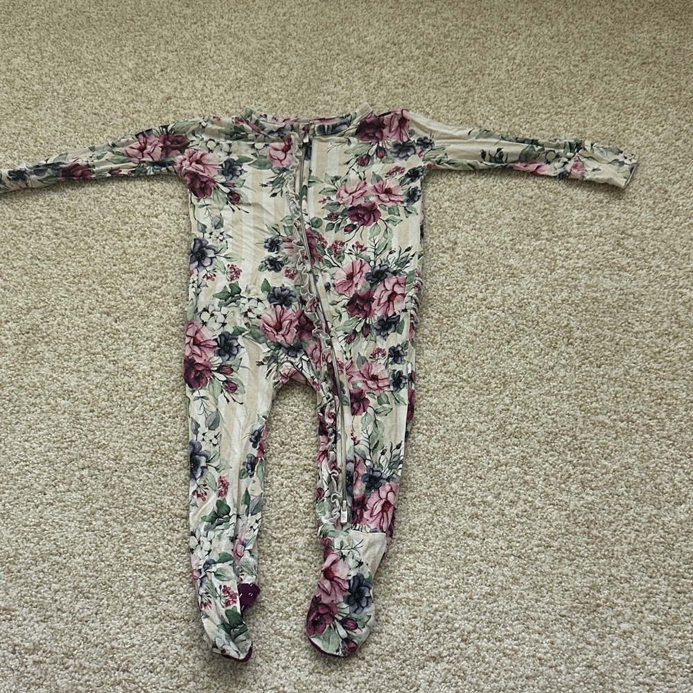 Posh Peanut Floral Footie 9-12 m